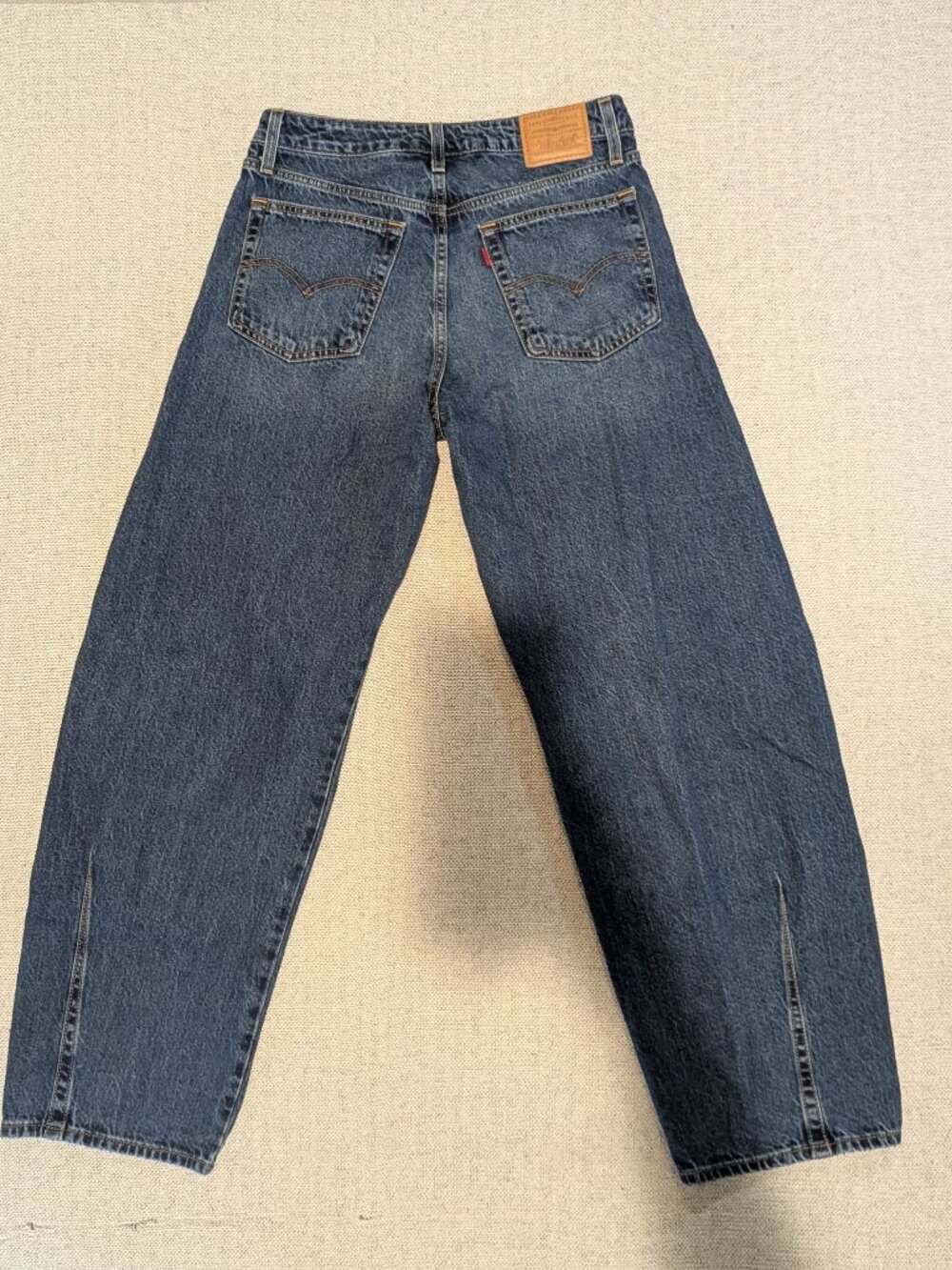 Levi’s Premium Baggy Dad Barrel Jeans Size 27 Blue Denim - Picture 6 of 9